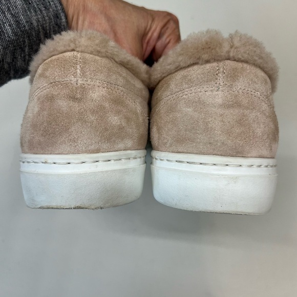 M. Gemi Cerchio Suede Shearling Fur Trim Sneakers Size 41 - Picture 4 of 8